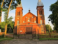 Krokialaukio (Alytaus raj.) istoristinė Kristaus Atsimainymo bažnyčia, pastatyta 1872m. Viduje medinė.