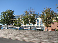 Hyatt Regency viešbutis ir Malachovo forto kampas.